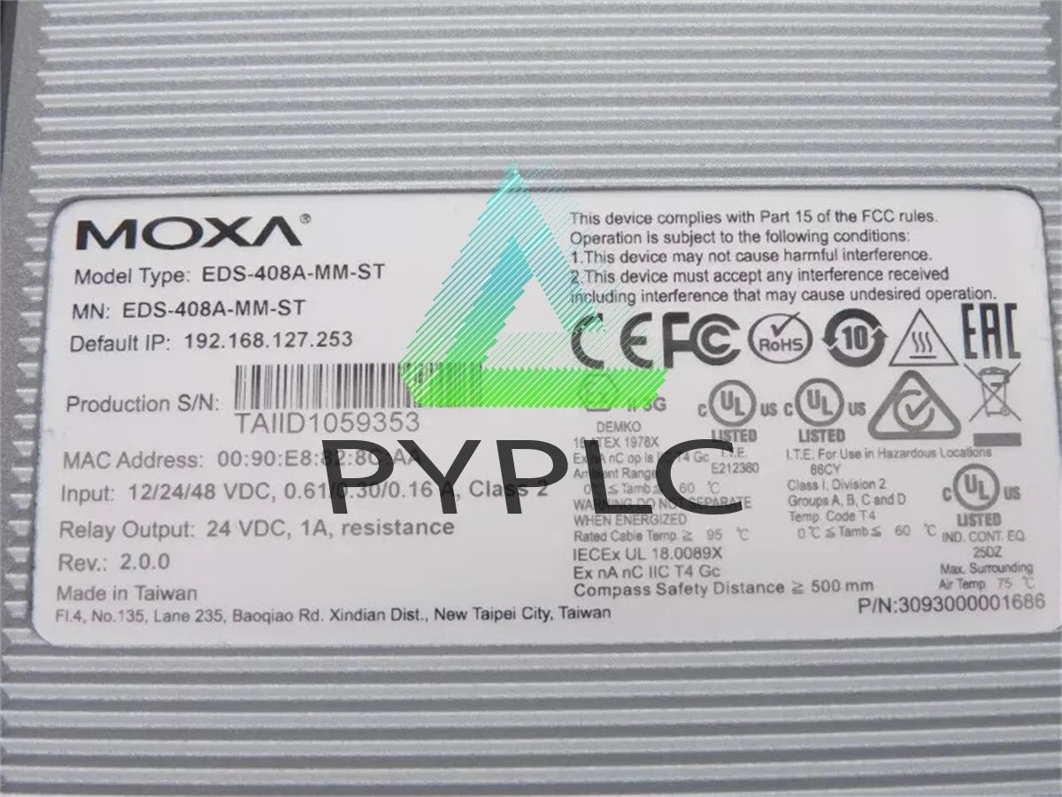 1PC MOXA EDS-408A-MM-ST EDS408AMMST Ethernet Switch ping
