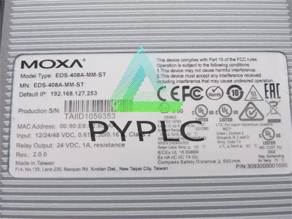 1PC MOXA EDS-408A-MM-ST EDS408AMMST Ethernet Switch ping