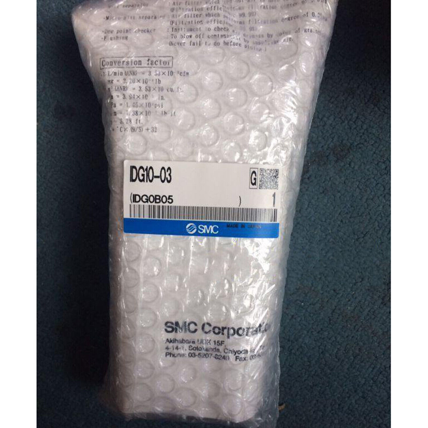 1PC SMC IDG10-03 Polymer Membrane Dryer - SMC