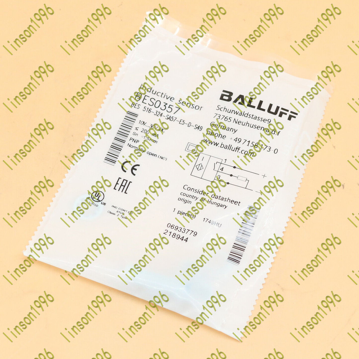 1PCS Balluff BES 516-324 SA57 E5 D S49 BES0357 High Temperature Sensor - BALLUFF