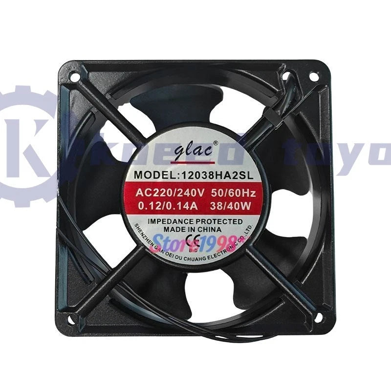 1pcs 12038HA2SL Axial Cooling Fan 12038 AC220V/240V 0.12/0.14A 12CM 2Pin~