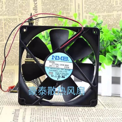 NMB 4710NL-05W-B50 12025 DC24V 0.31A 12CM 2-Pin Inverter Silent Cooling Fan