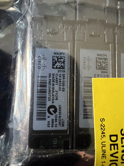 new Lot of 6 Cisco SFP-10G-SR Transceiver Modules - CISCO