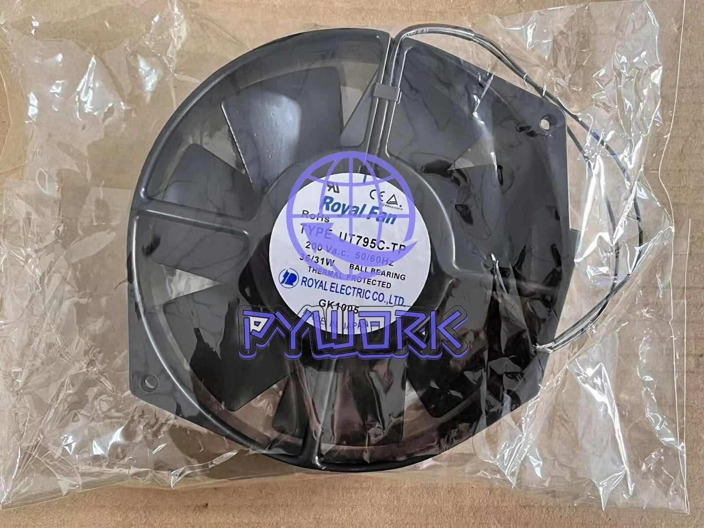 Fan UT795C-TP AC200V 36/31W 172*150*38MM 2 wires cooling fan#