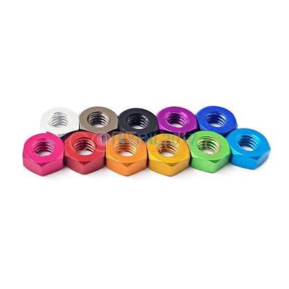 1PC M3 M4 M5 M6 Colorful Aluminum Alloy Hexagonal Hex Nut Lock Nuts