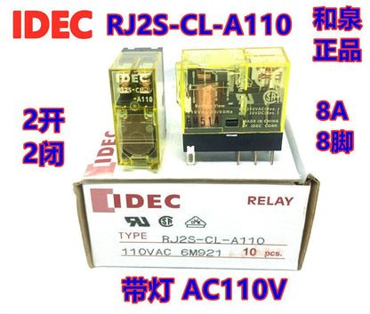 10 PCS/BOX   IDEC   RJ2S-CL-A110   intermediate relay    AC 110V