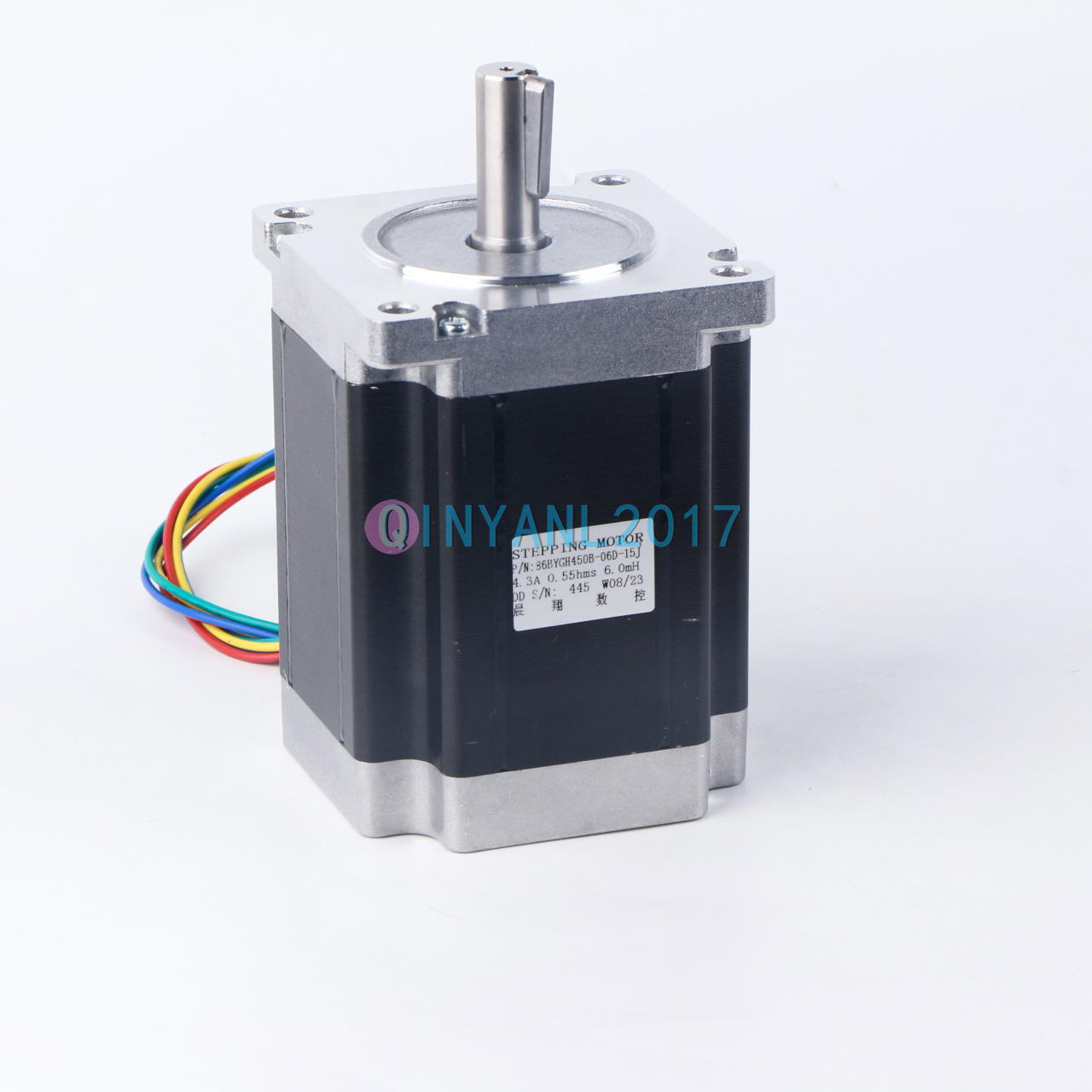 new 2-Ph Stepper Motor 86BYGH450B-06D-15J Shaft 12.7mm with Slot 86BHH114-500A-32E - XYZ MOTOR