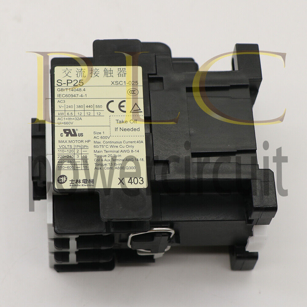 new Shihlin S-P25 AC Magnetic Contactor, 25A , 110V 1PCS - SHIHLIN