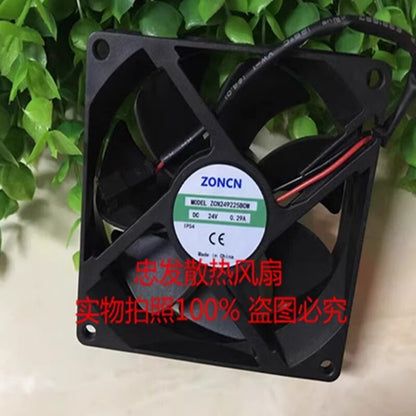 ZONCN ZCN249225B0M DC24V 0.29A 2-Wire Inverter Cooling Fan