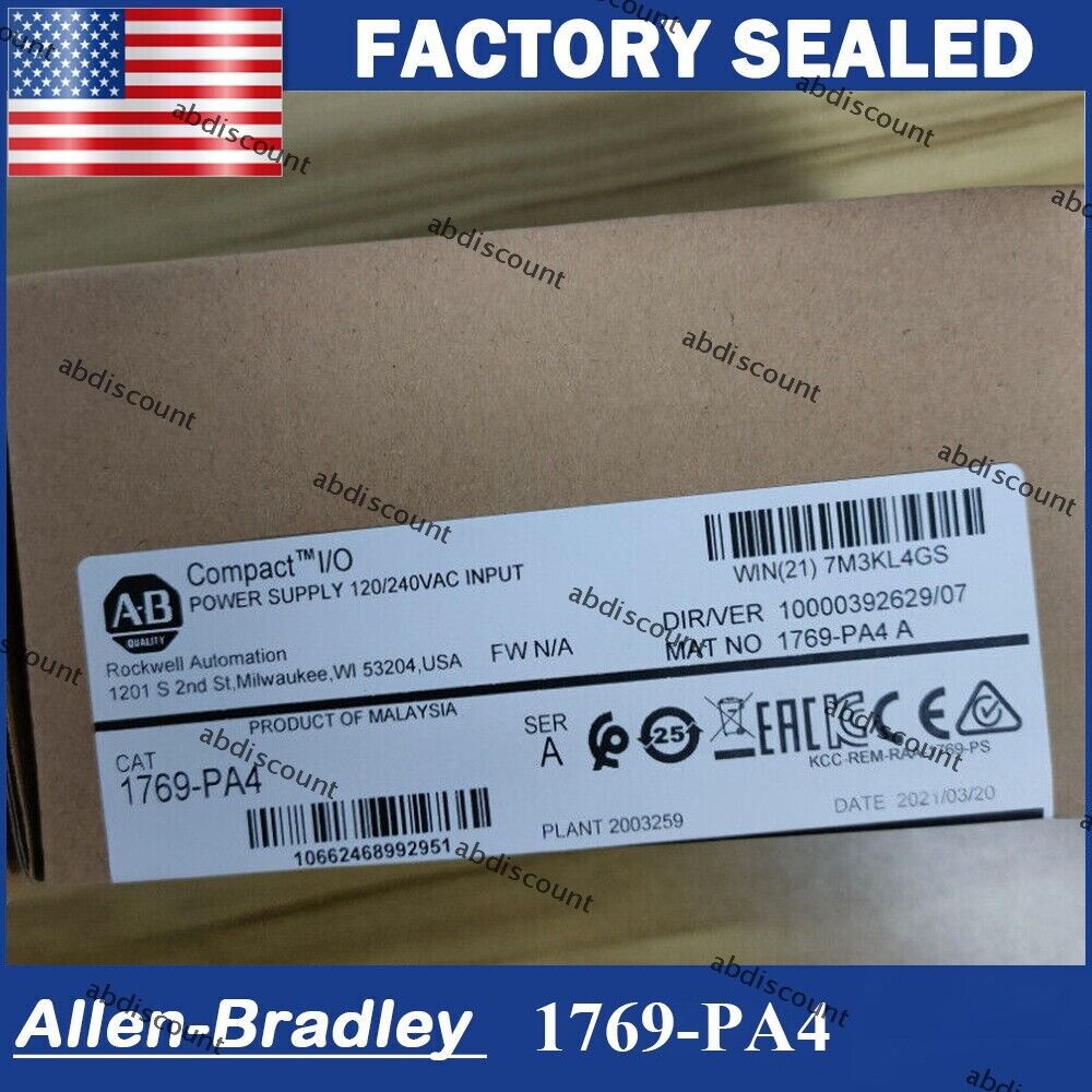 Allen-Bradley CompactLogix Power Supply Module AB 1769-PA4 - ALLEN-BRADLEY