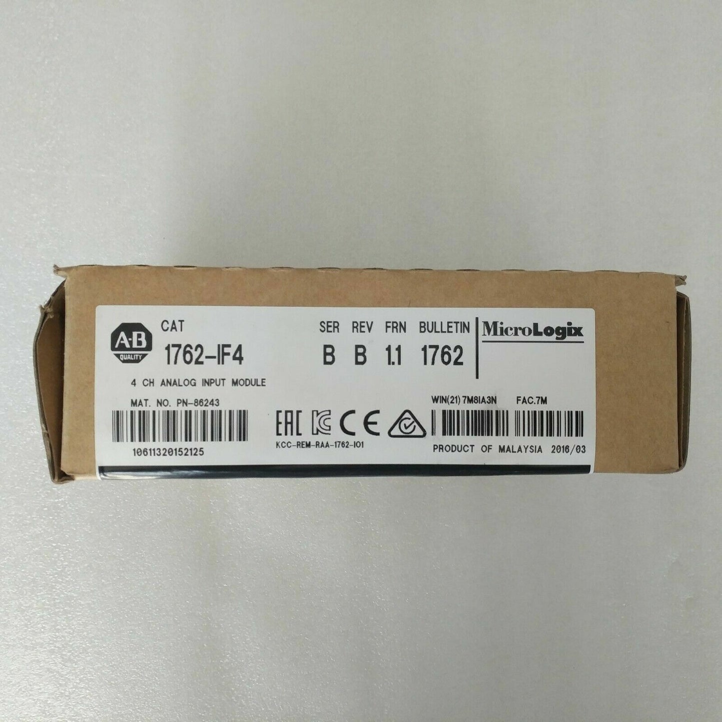 Allen Bradley Factory Sealed 1762-IF4 Ser B MicroLogix Analog Input Module - ALLEN BRADLEY
