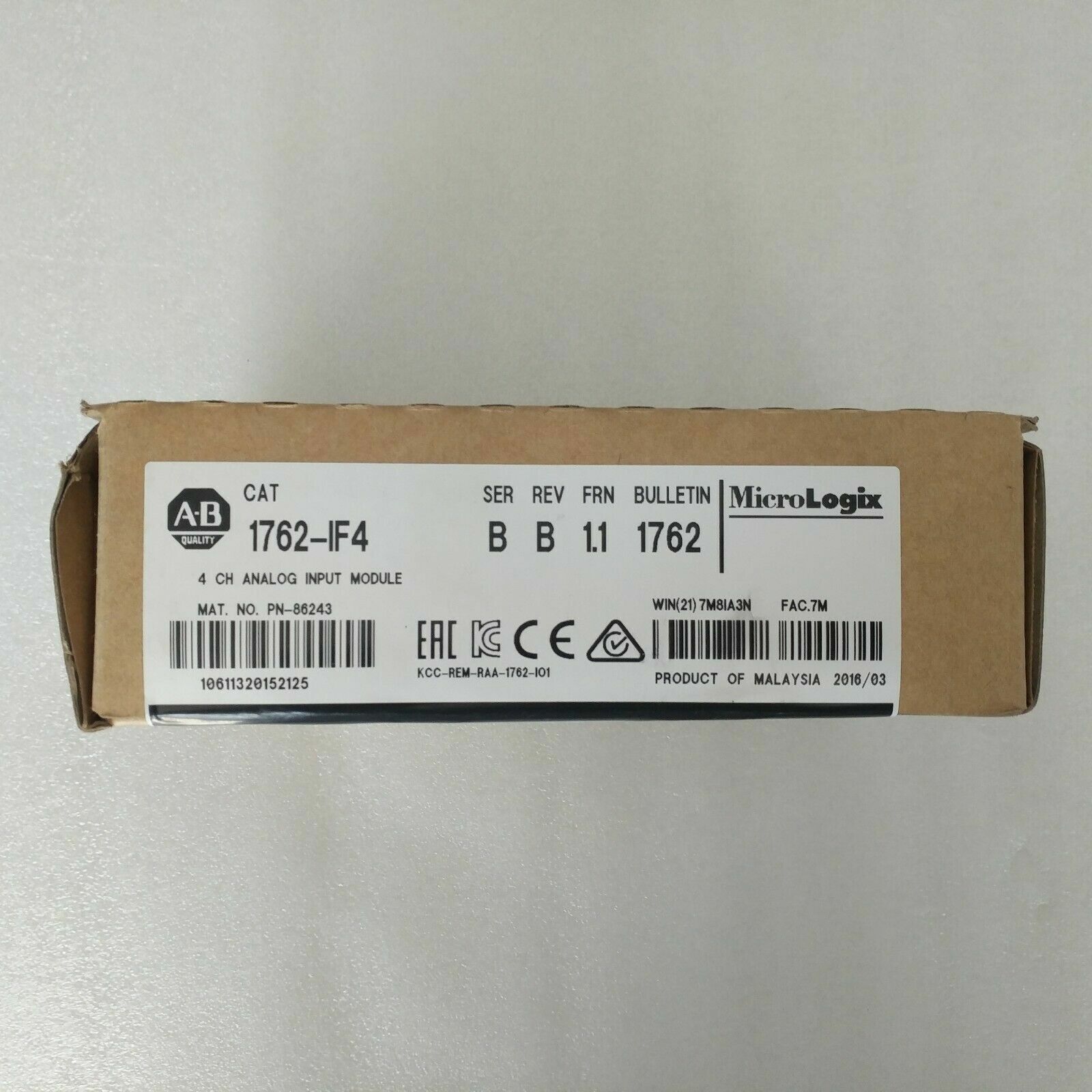 Allen Bradley Factory Sealed 1762-IF4 Ser B MicroLogix Analog Input Module - ALLEN BRADLEY