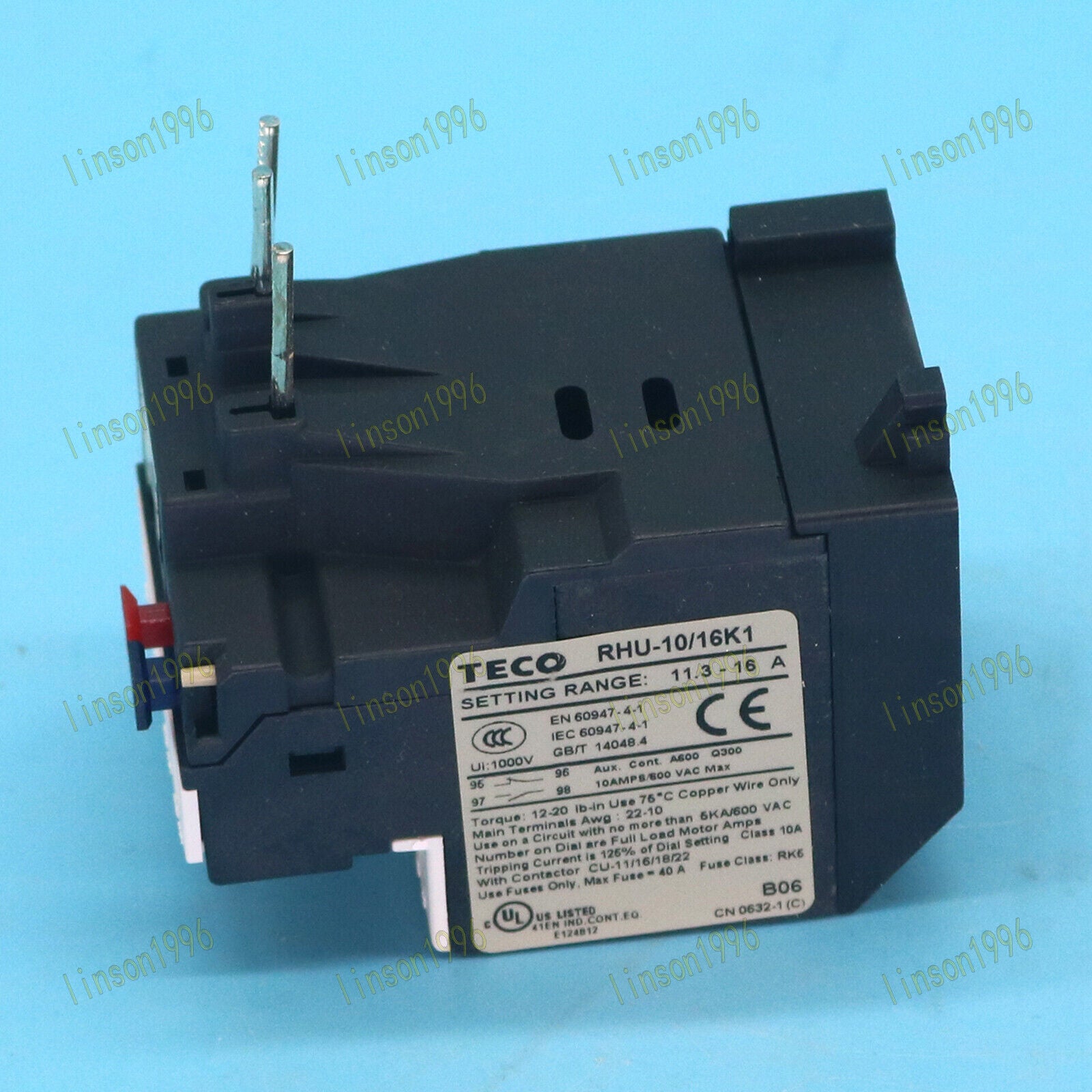 1PC TECO Thermal Overload Relay RHU-10/16K1 11.3-16A Fast Delivery - TECO