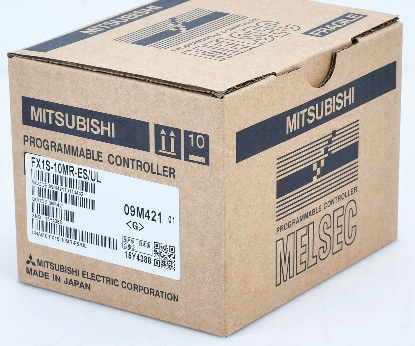 Mitsubishi FX1S-10MR ES/UL programmable logic controller with 10-bit logic and 2000V rating - MITSUBISHI