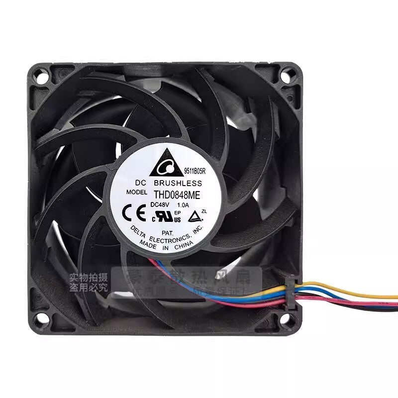 Delta THD0848ME DC48V 1.0A 8038 9500RPM 4-Wire Silent Cooling Fan