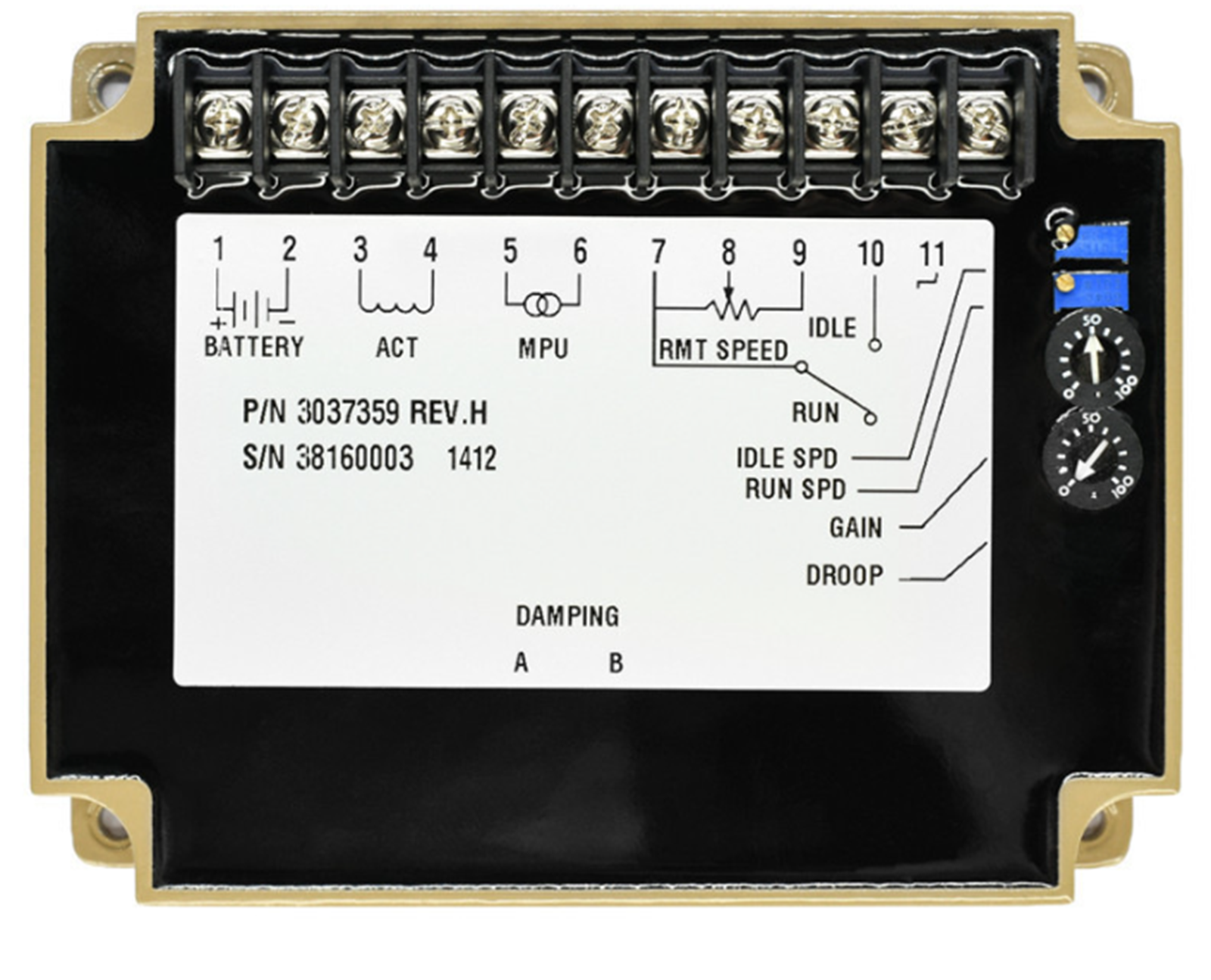 CUMMINS 3037359 Electronic Engine Speed Controller/governor CUMMINS