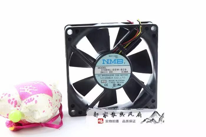 NMB 3108NL-05W-B29 8020 DC24V 0.08A 3-Wire Inverter Cooling Fan