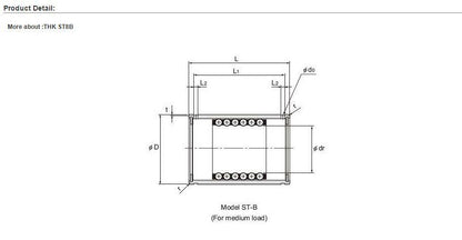 THK ST10B Linear Bearing for Light Load (10x19x30mm) - THK