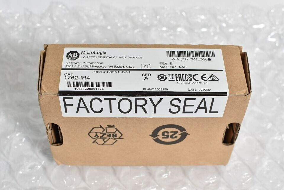 New Factory Sealed AB 1762-IR4 SER A MicroLogix 4CH RTD Resistance Input Module - KOEED