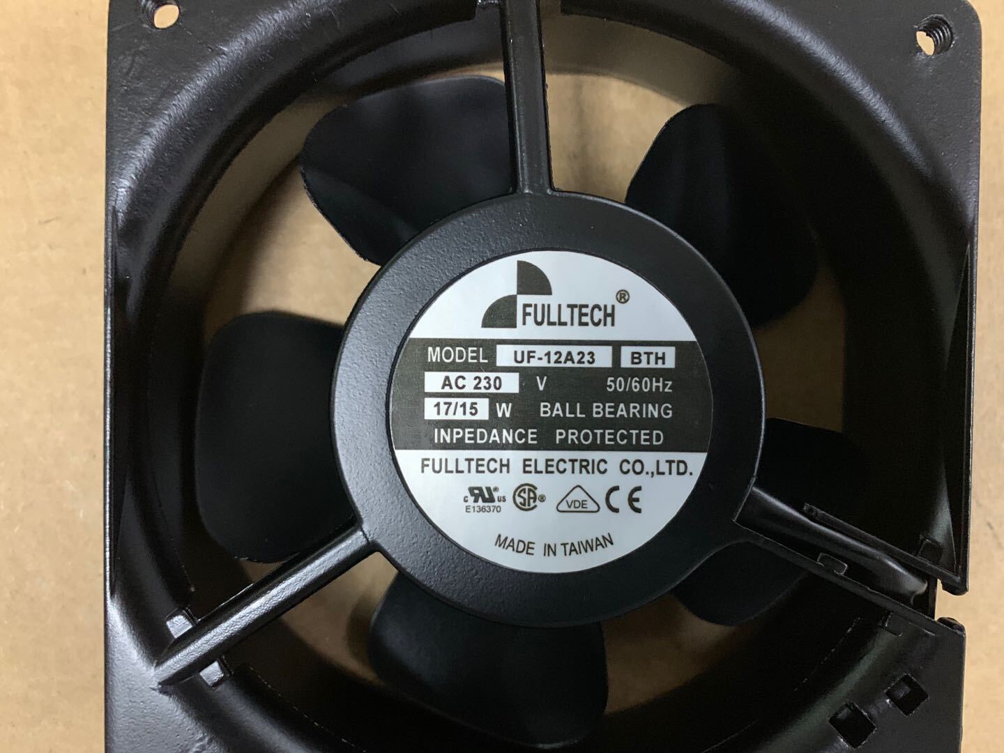 new 1pcs FULLTECH UF-12A23BTH AC230V 12038 12CM Cabinet Double Ball Cooling Fan