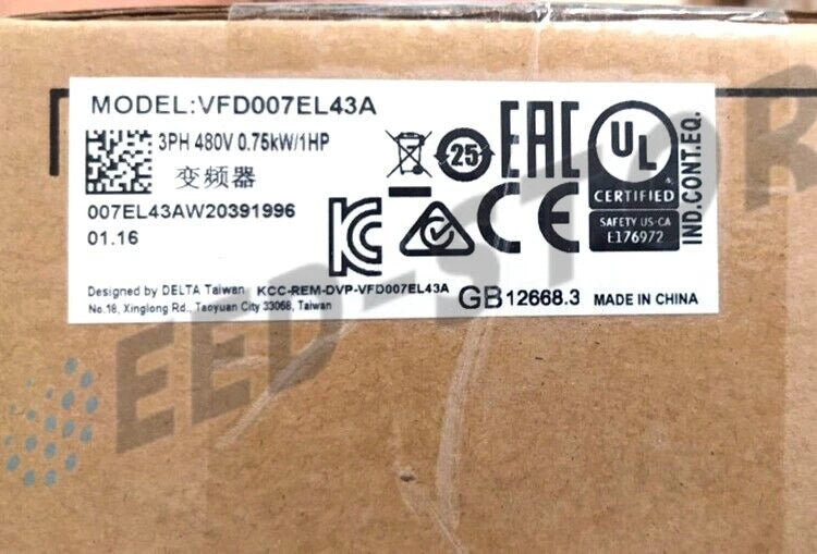 1PCS Delta VFD007EL43A 1Hp 460V