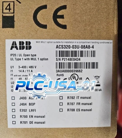 1PCS ABB ACS320-03U-08A8-4 Frequency Converter Fast delivery