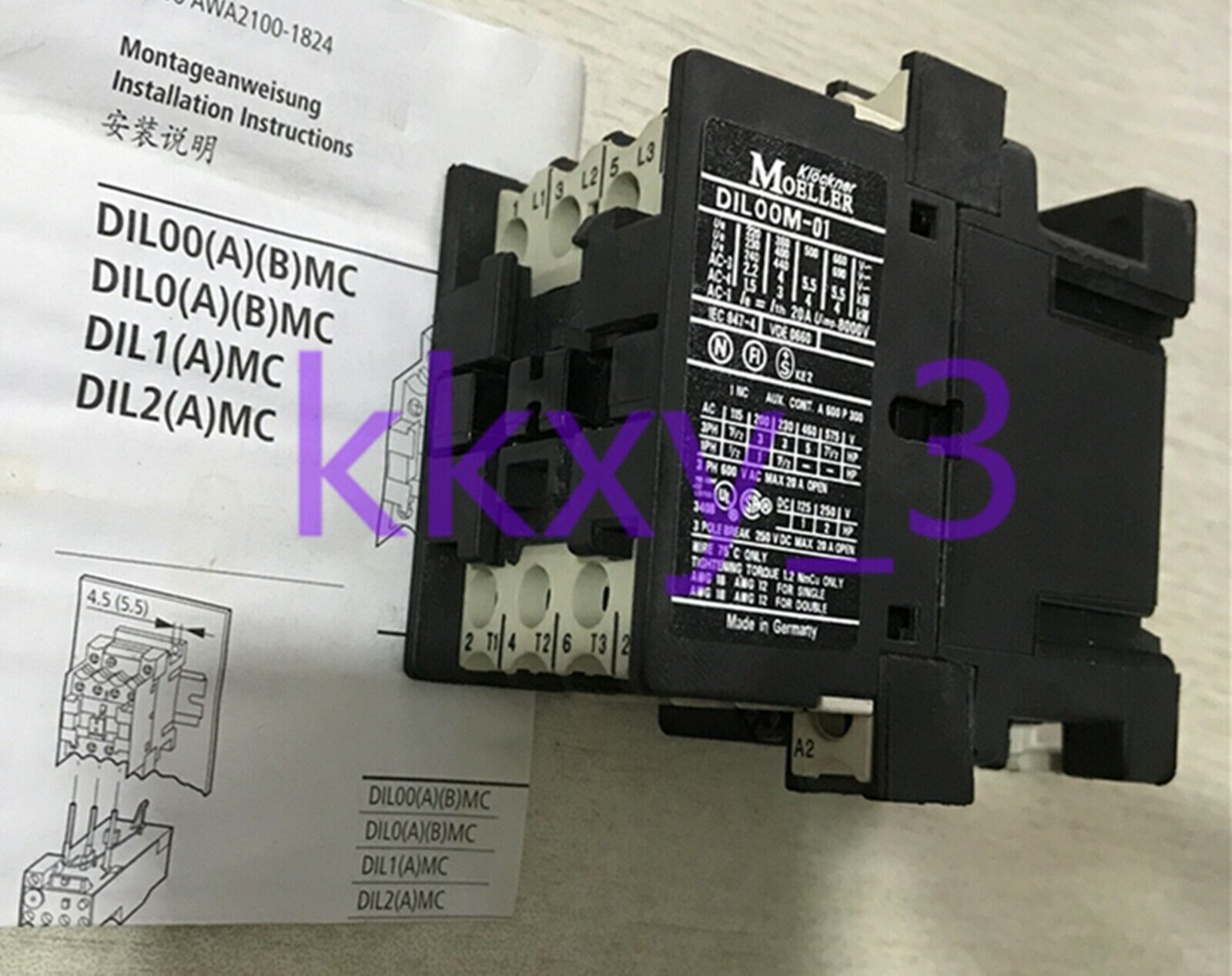 new 1 PCS  IN BOX MOELLER AC contactor DIL00M-01 24V220V 380V