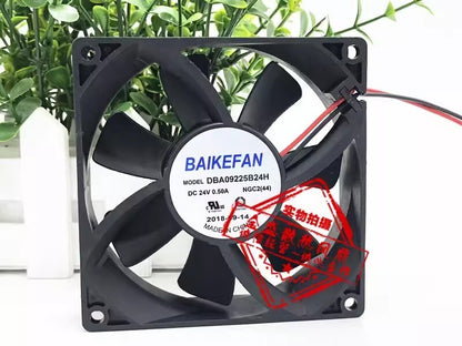 BAIKE DBA09225B24H 9025 DC24V 0.50A 9CM 2-Wire Inverter Cooling Fan