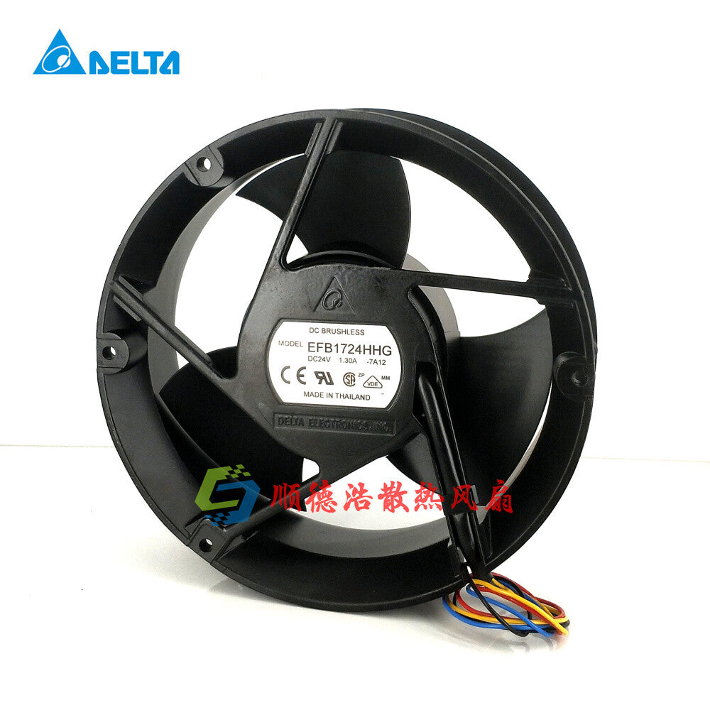 1pcs Delta EFB1724HHG-7A12 24V 17CM 17251 17MM 17CM 4-wire cooling fan
