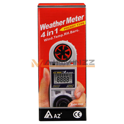 ONE AZ8909 Air Velocity Humidity Dew Point Temperature Tester Pressure Meter - ONE