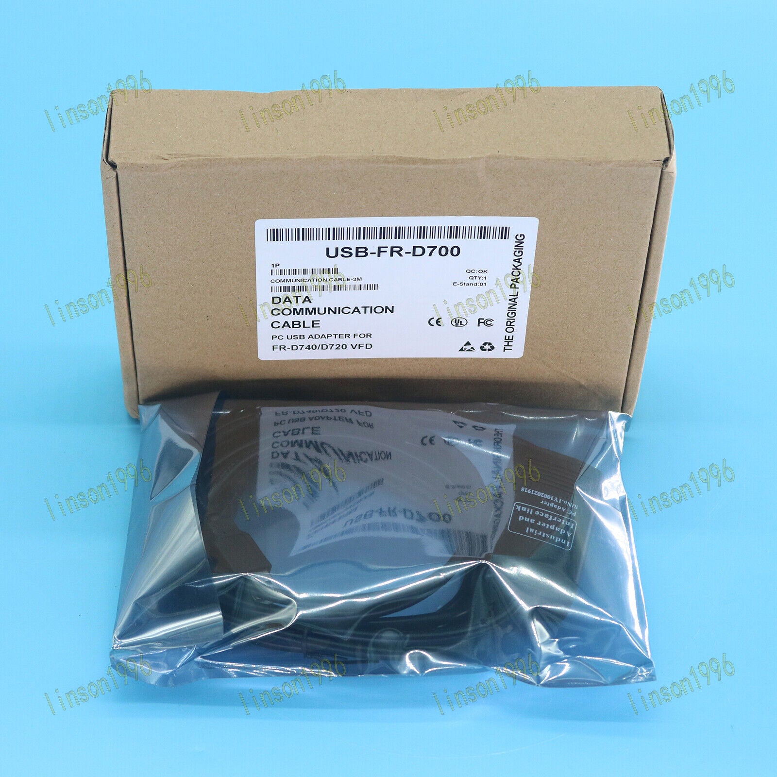 1PC Mitsubishi USB-FR-D700 Debug Cable Inverter - MITSUBISHI