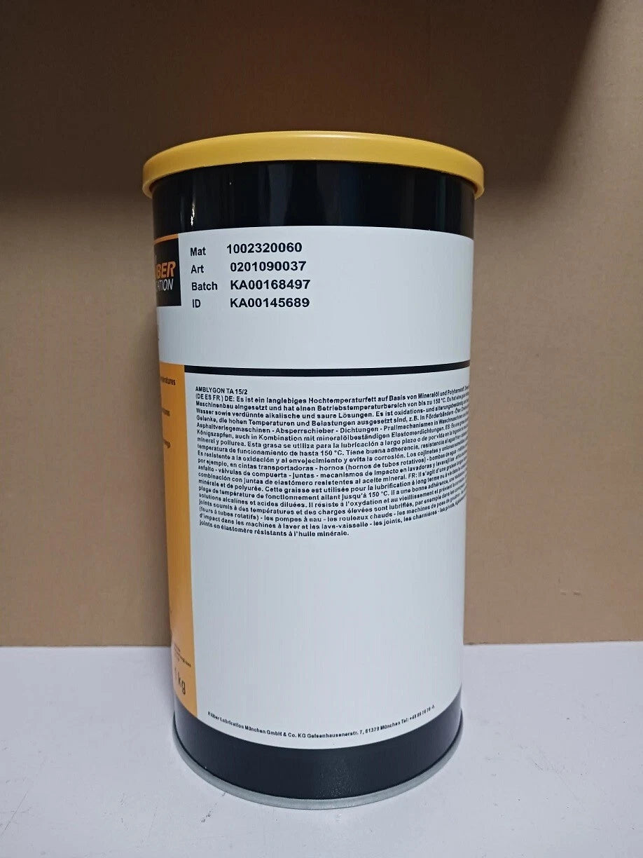 KLUBER Lubrication AMBLYGON TA 15/2 Grease 1Kg ( 2.2 LB ) free ship