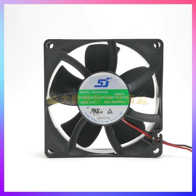 SJ SA240825BL 8025 DC24V 0.29A 8CM 2-Wire Inverter Cooling Fan