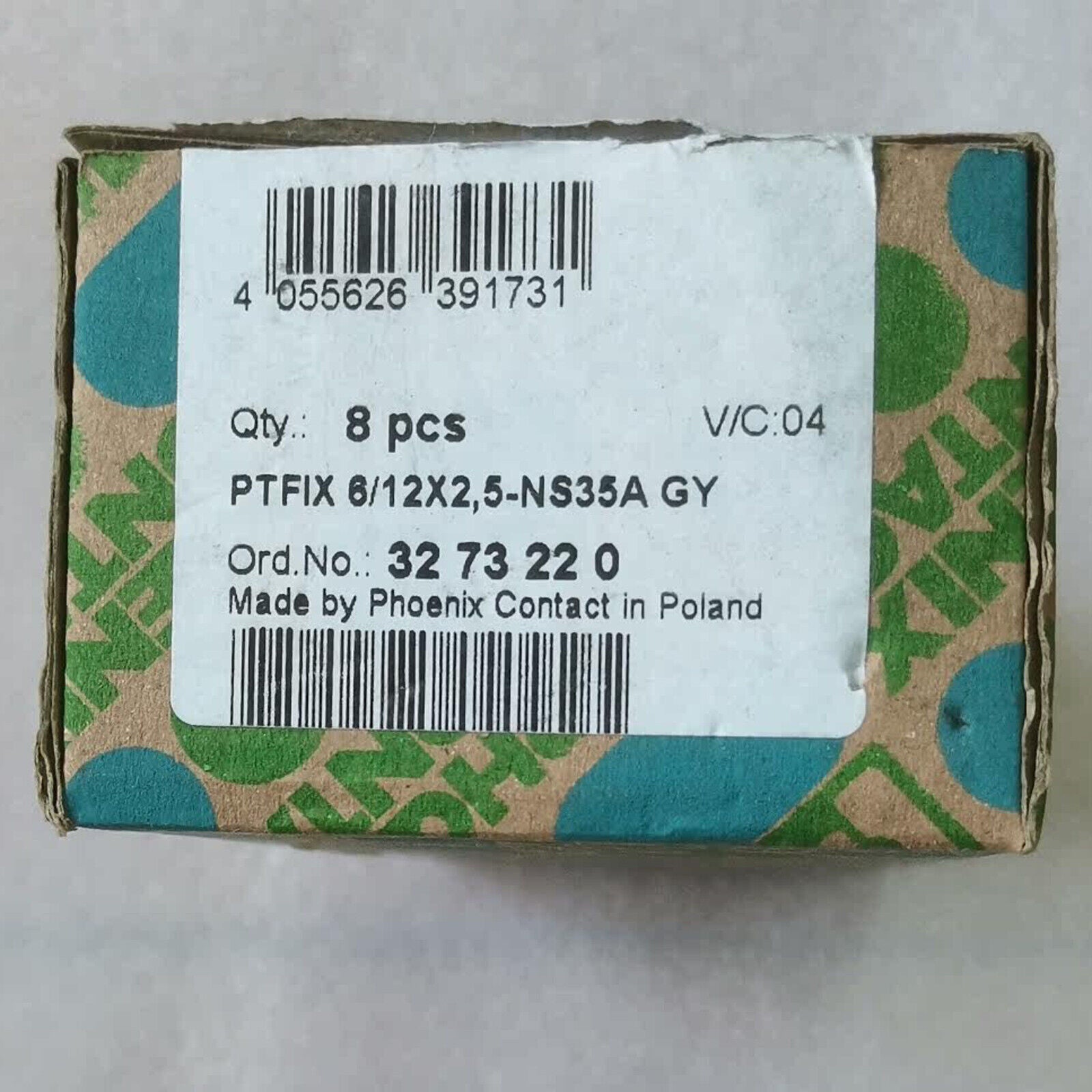 new 8pcs Phoenix Contact PTFIX 6/12X2,5-NS35A GY 3273220 FAST SHIP#XR