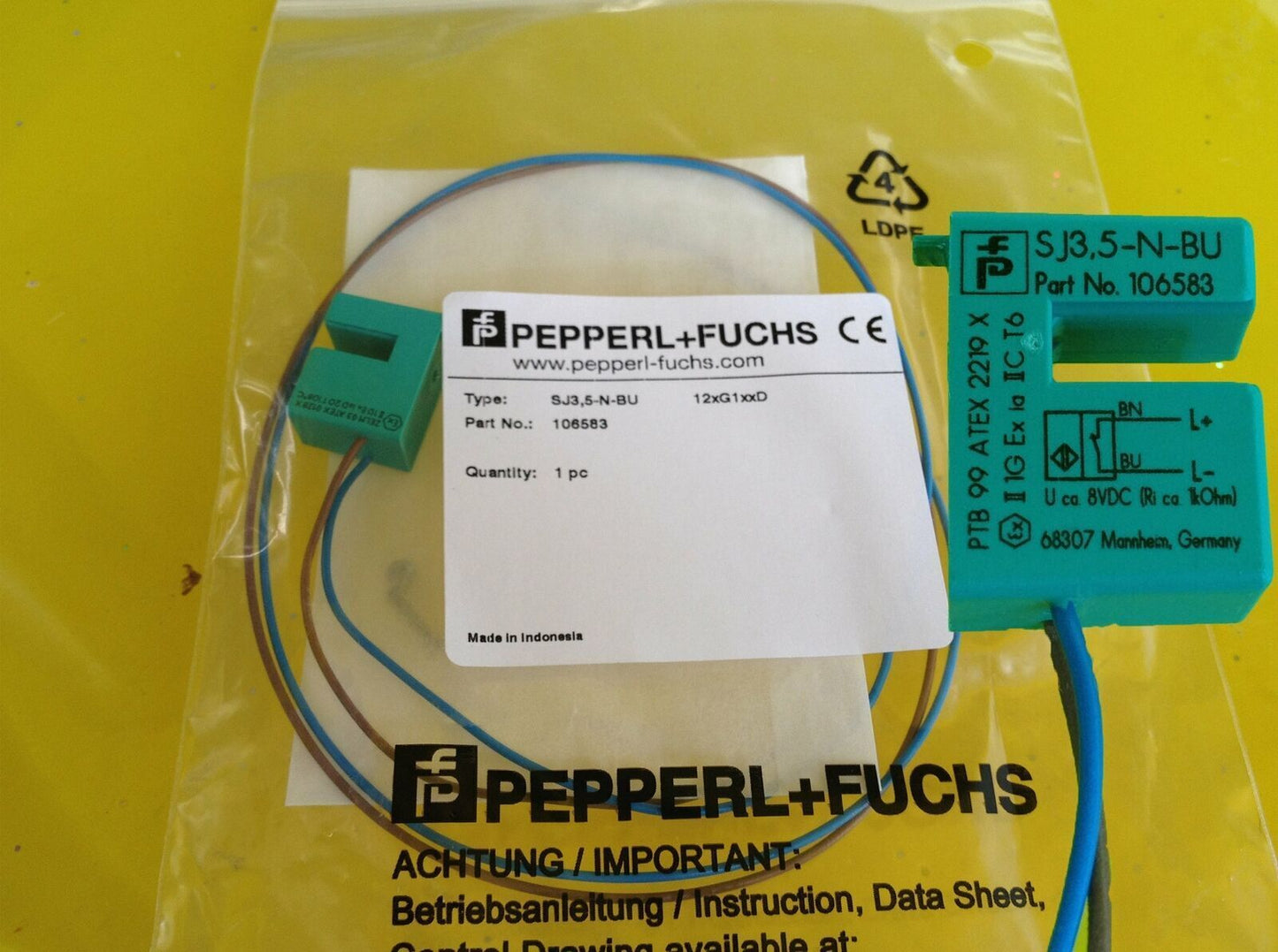 ONE FOR PEPPERL+FUCHS P+F Sensor SJ3,5-N-BU - PEPPERL+FUCHS