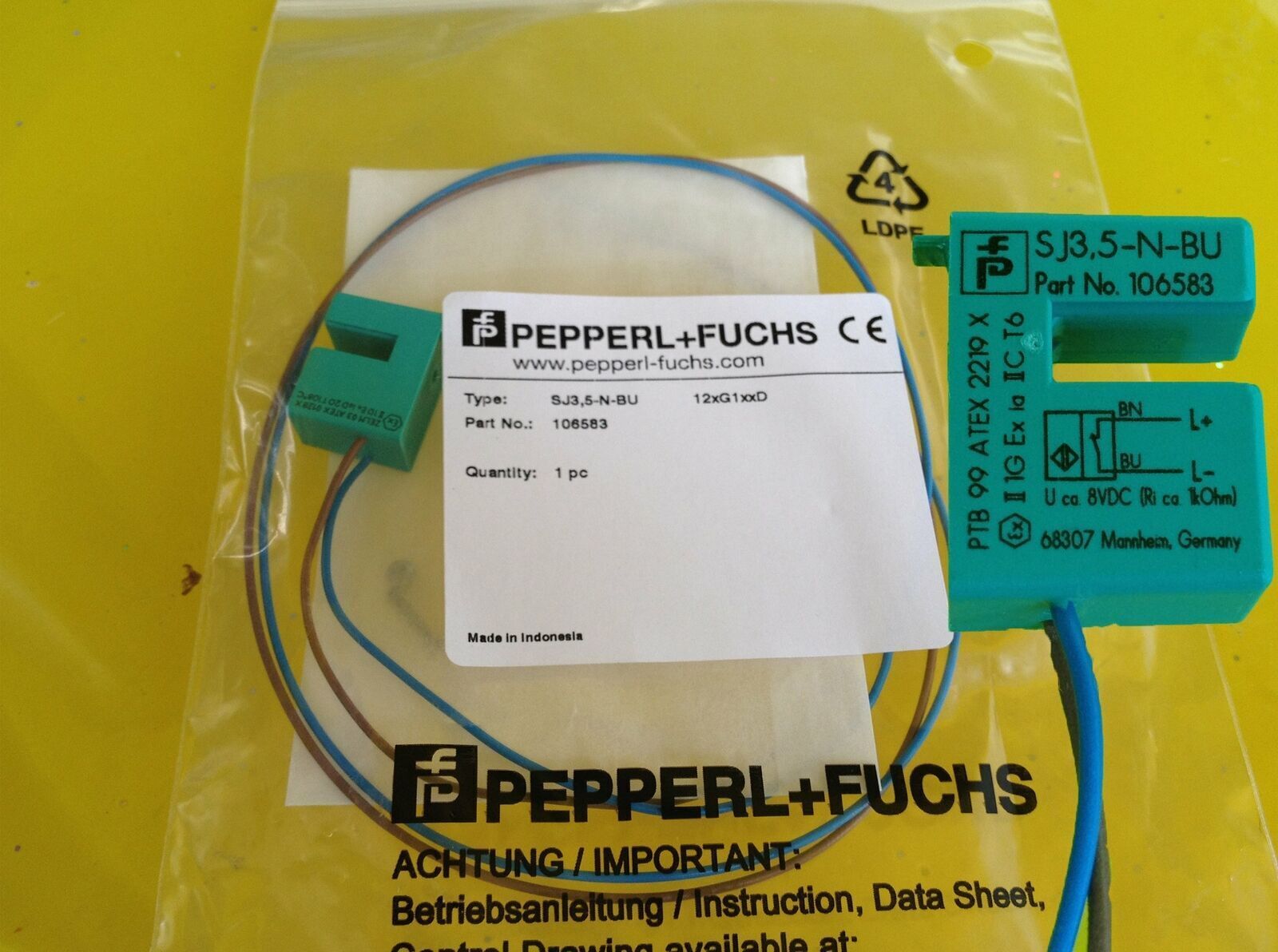 ONE FOR PEPPERL+FUCHS P+F Sensor SJ3,5-N-BU - PEPPERL+FUCHS