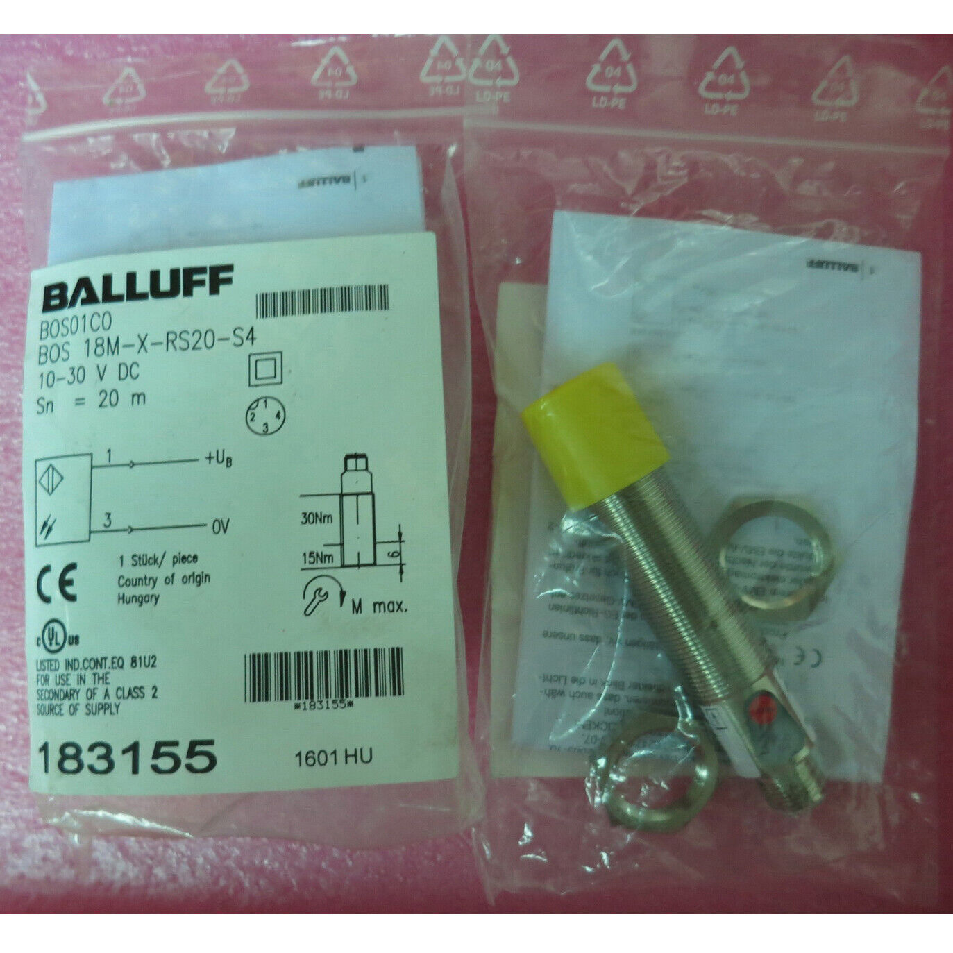 Proximity sensor BOS 18M-X-RS20-S4 Fast - BALLUFF