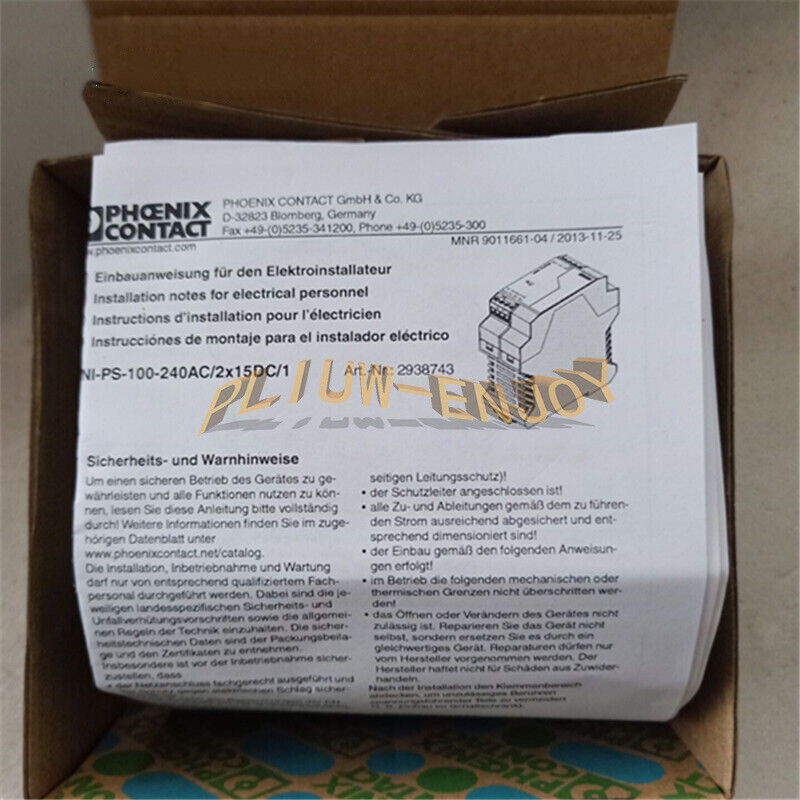 new 1PCS Phoenix Contact MINI-PS-100-240AC/2X15DC/1 power supply 2938743 - PHOENIX CONTACT