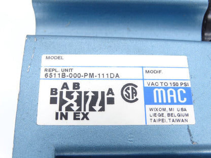 mac valves inc 6511b-000-pm-111da valve - MAC VALVES INC