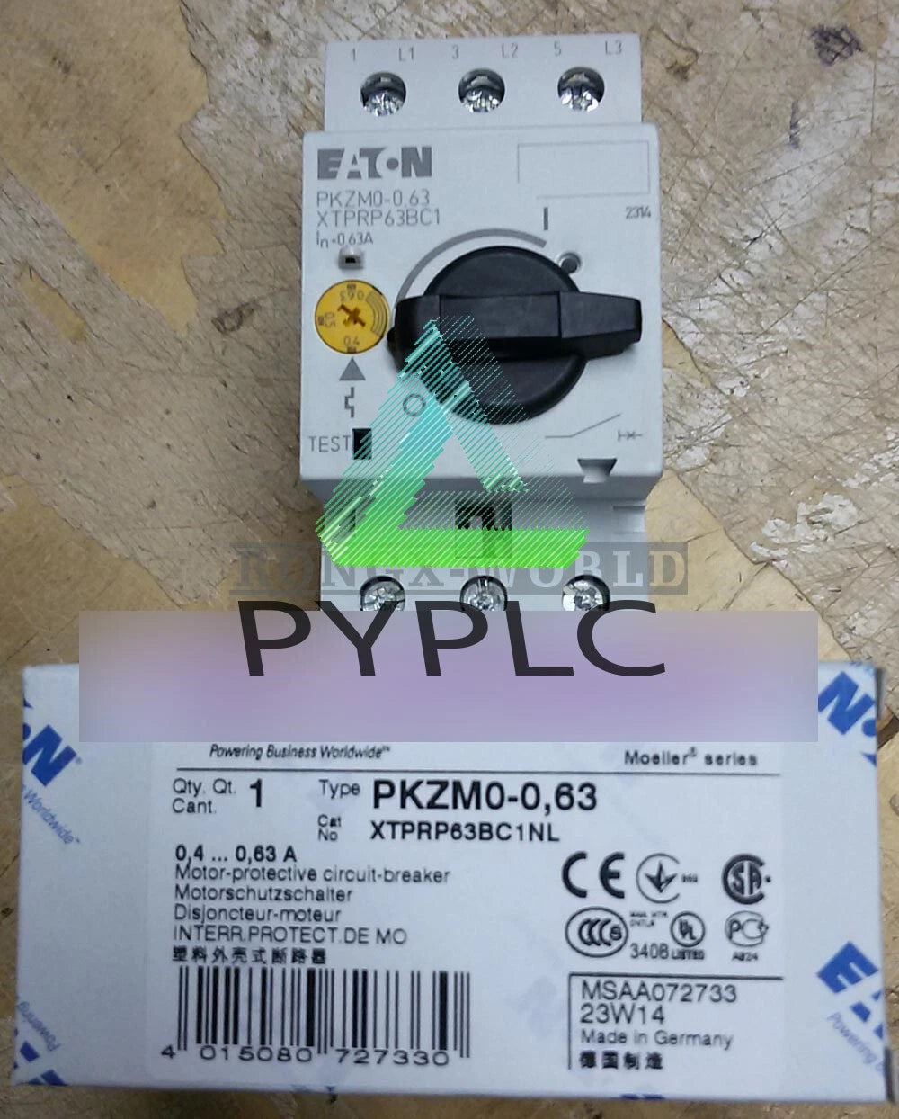1PCS Eaton Circuit Breakers PKZM0-0,63 PKZM0-0.63