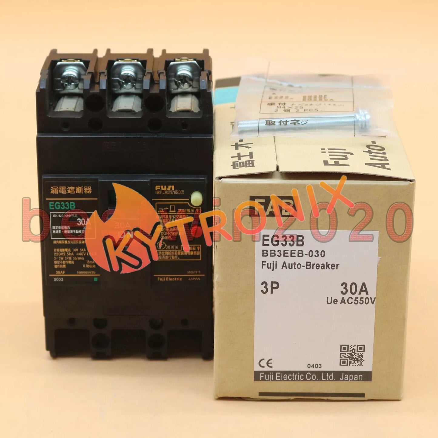 Fuji Electric EG33B 3P 30A Leakage Circuit Breaker