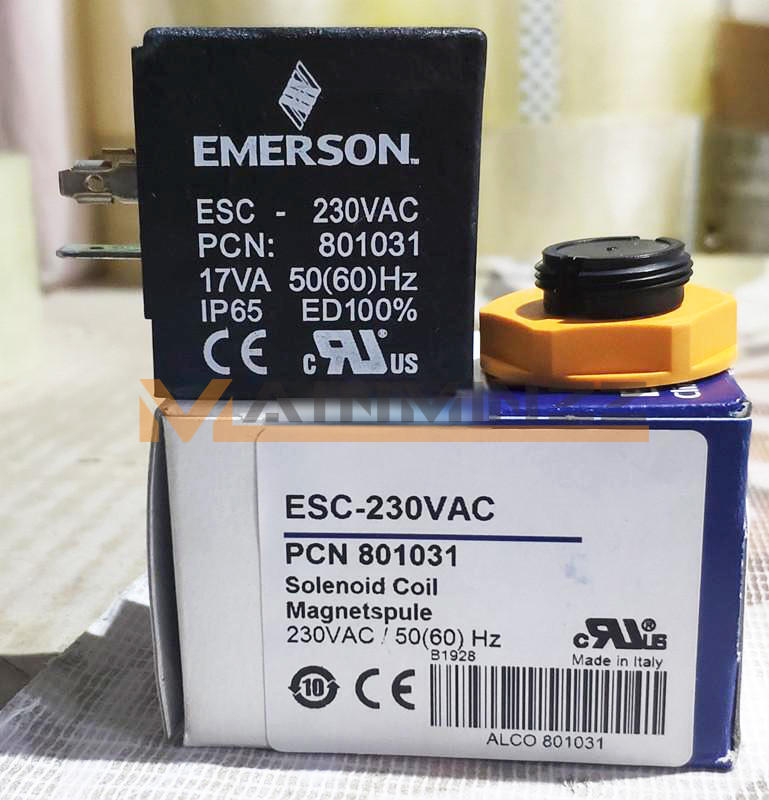 new ONE  Emerson ESC 230V PCN 801031 Solenoid Valve Coil