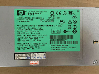 new HP DL580G5 DPS-1200FB A 438202-002 12V 1200W server power supply