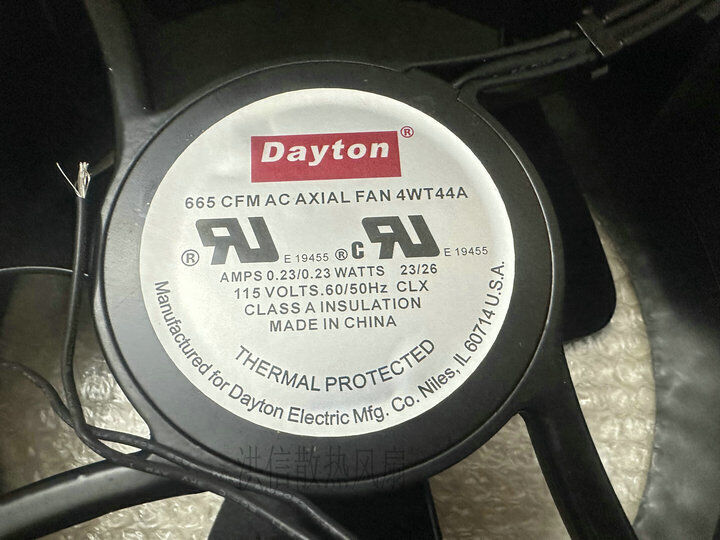 1Pcs  Dayton 665 CFM AC AXIAL FAN 4WT44A 115V cooling fan