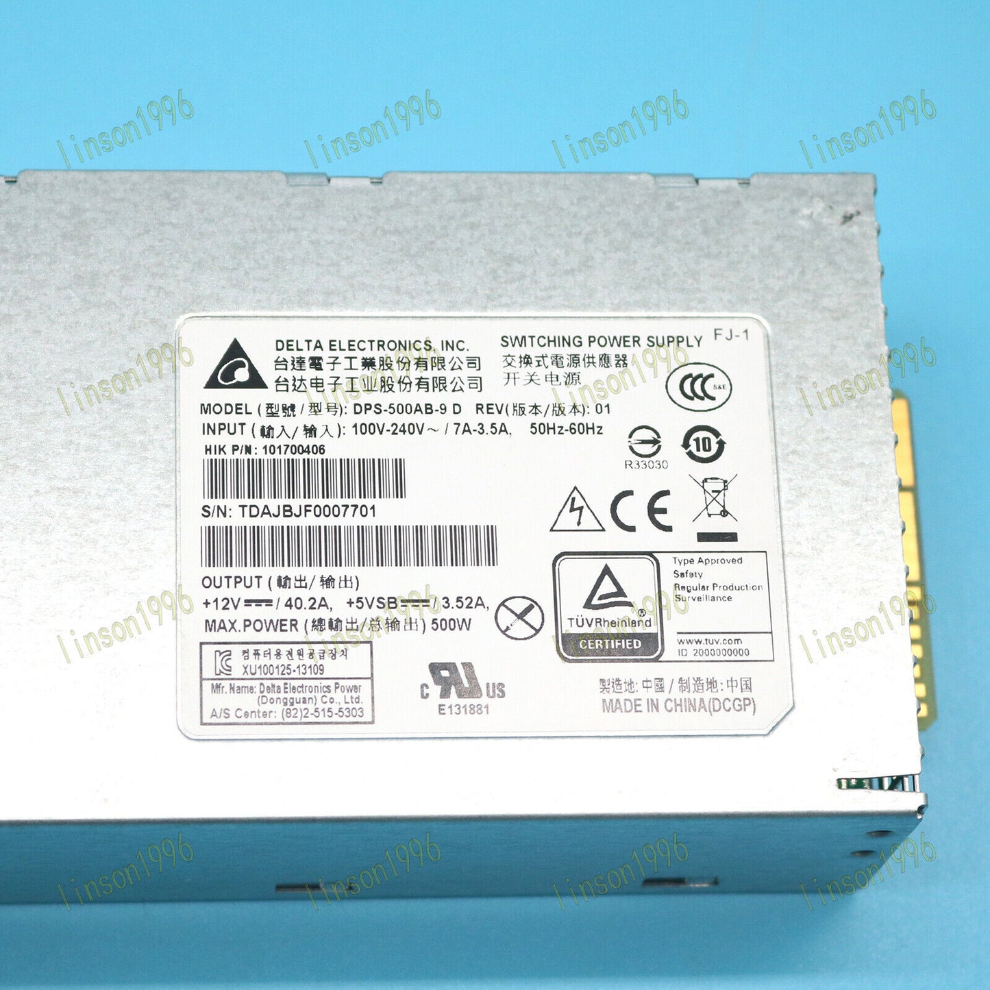 1PC Redundant Power Supply DPS-500AB-9 D 500W 50Hz-60Hz - DELTA