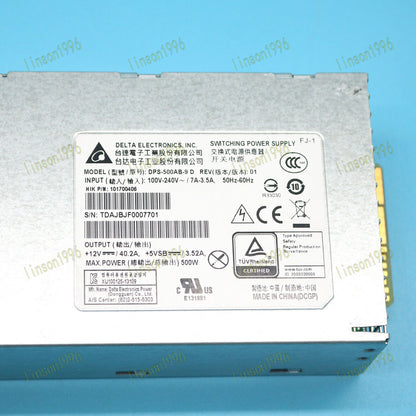 1PC Redundant Power Supply DPS-500AB-9 D 500W 50Hz-60Hz - DELTA