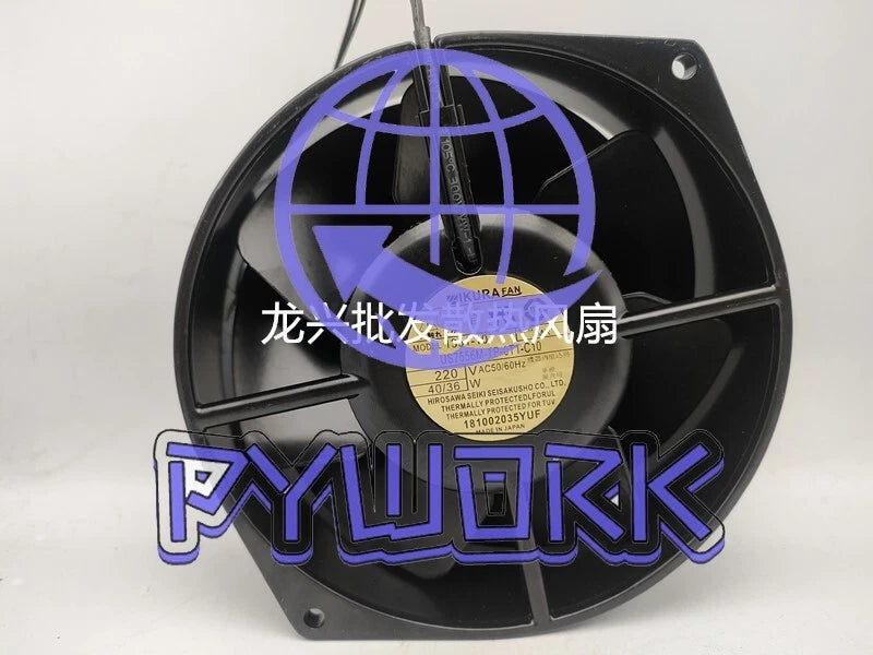 1PCS IKURA Fan US7556M-TP-OT1-C10 AC 220V 150mm metal fan 2 wire Cooling fan