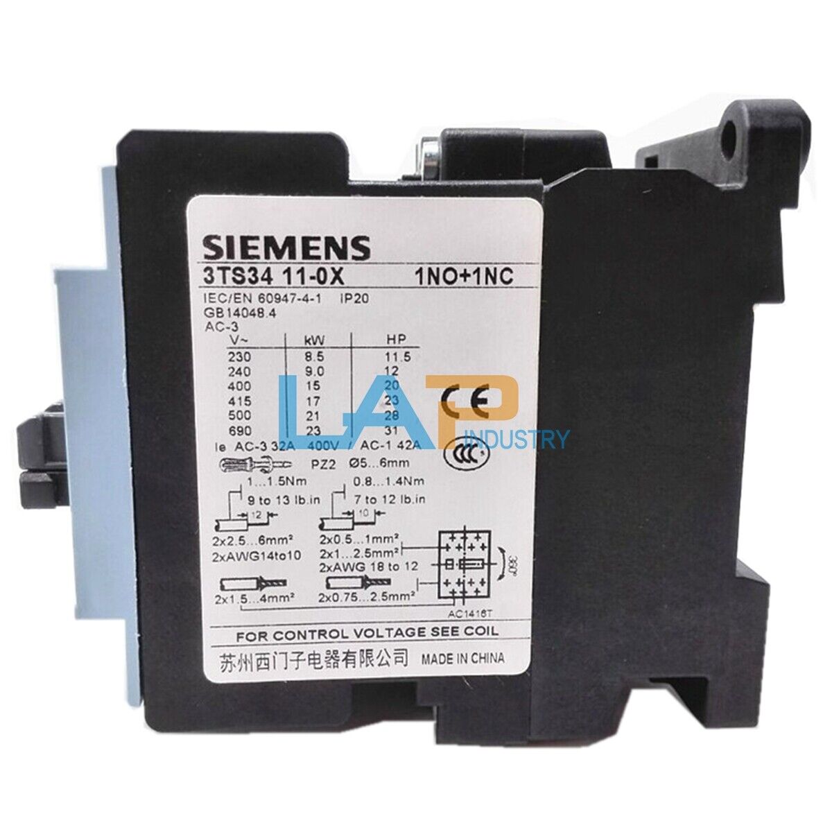 new 1PC  FOR SIEMENS 3TS3411-0XM0 AC220V Contactor