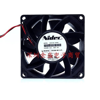 NIDEC V35132-55RA DC24V 0.45A 80*80*38MM 2-Wire Inverter Cooling Fan