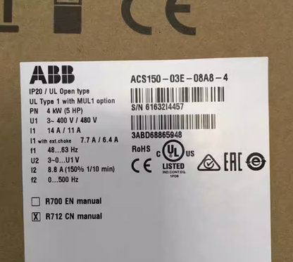 ABB ACS150-03E-08A8 4KW Inverter - ABB